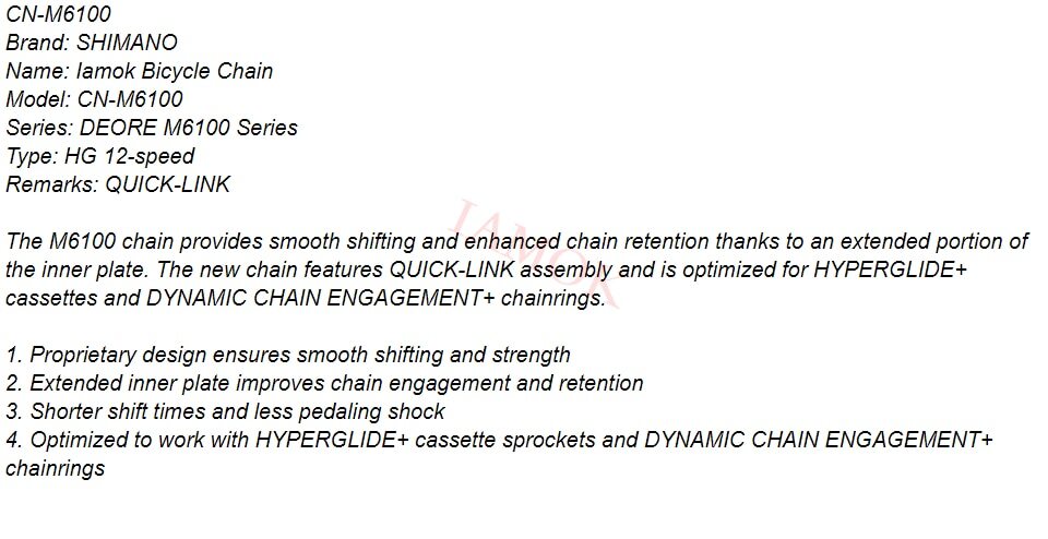Shimano DEORE XT CN-M8100 12 Speed Chain XC MTB E-Bike Chains 126L Quick Link US