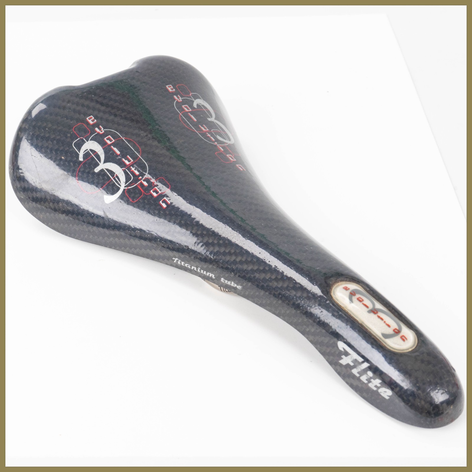 NOS SELLE ITALIA FLITE EVOLUTION 3 TITANIUM CARBON FIBER SADDLE SEAT VINTAGE 90S