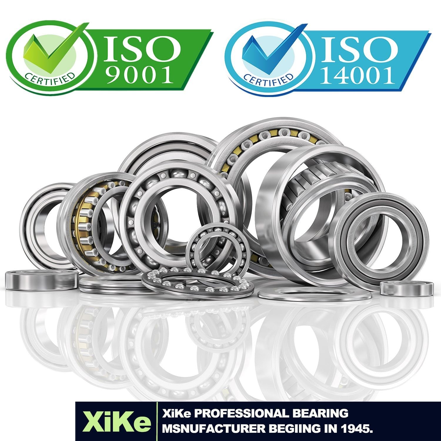 XiKe 4 Pack 99502HNR Bearing ID 5/8″ x OD 1-3/8″ x Width 7/16″, Replacement…