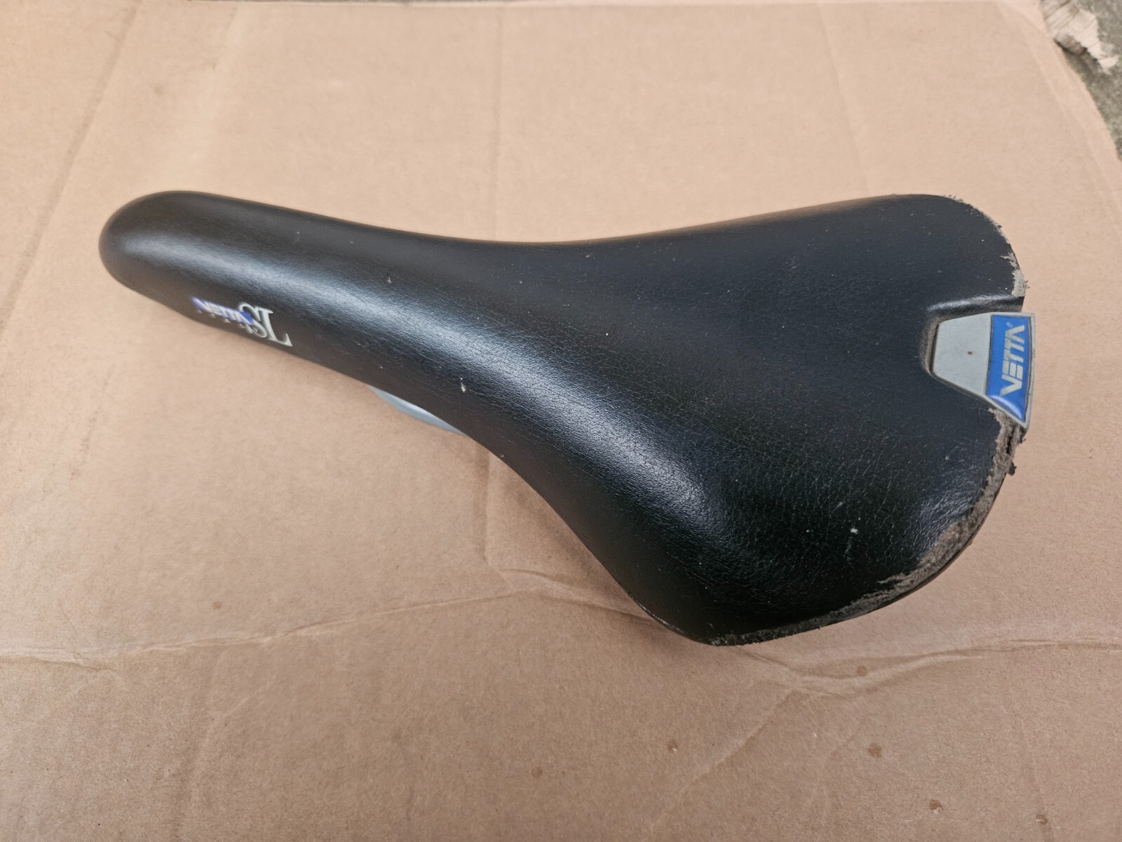 Vintage Vetta SL Road Mountain Bike Saddle Manganese Rails Black made in Italy