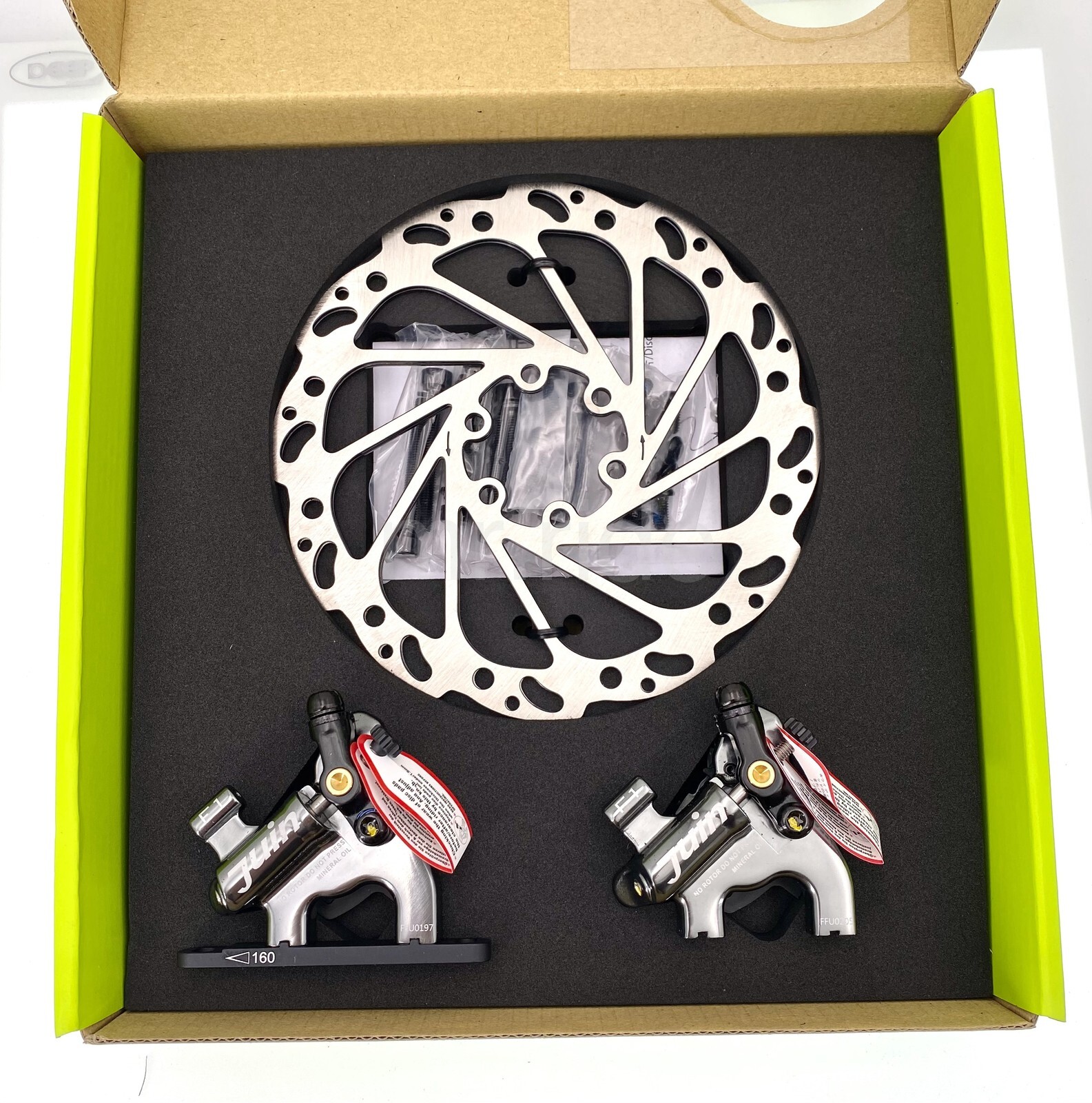 Juin Tech F1 Cyclocross CX Cycling Bike Disc Brake Calipers w/Flat Mount Gray