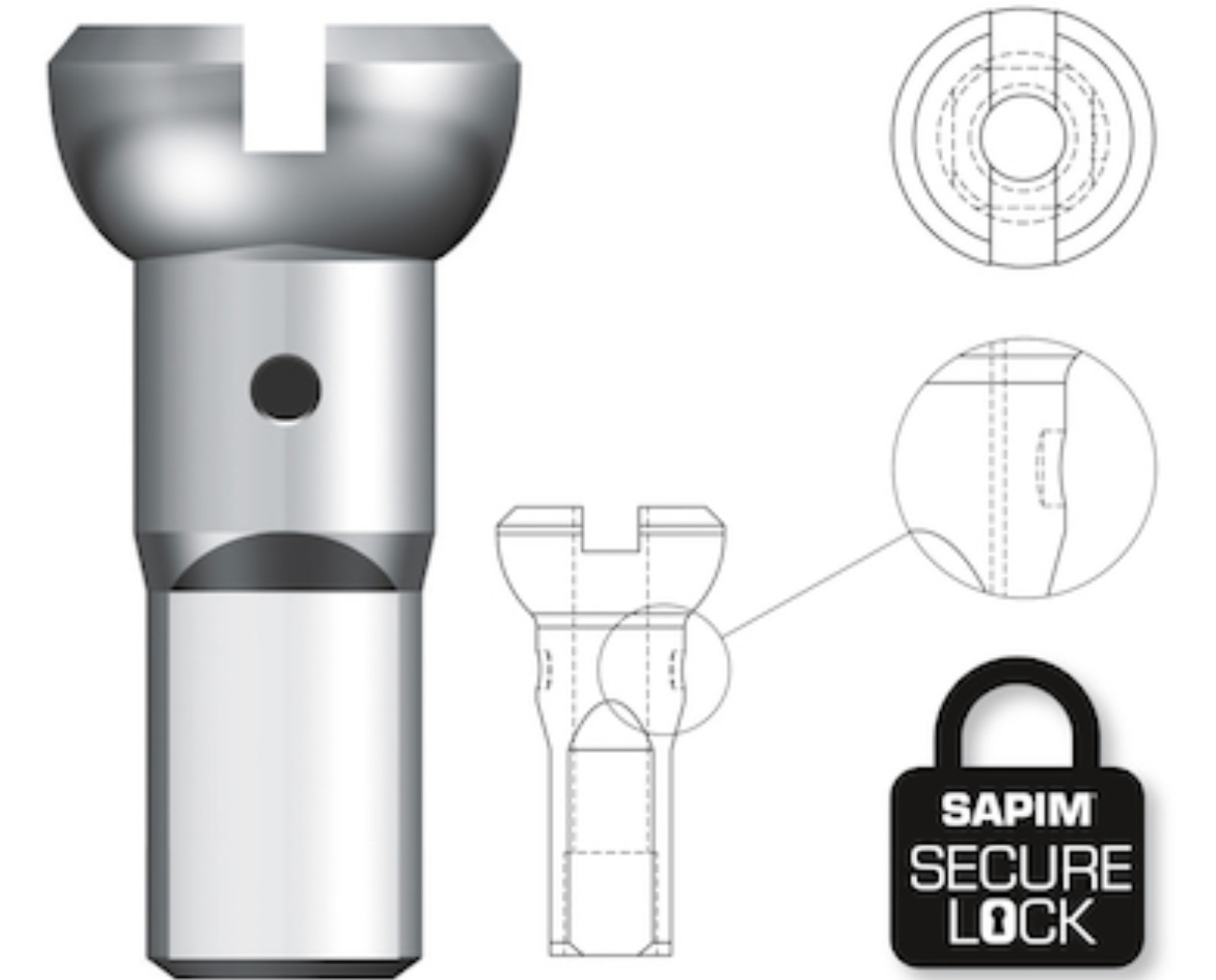 Sapim PolyAx Aluminium Secure Lock Nipples Black 14mmx2mm (14G) – 10 Pieces