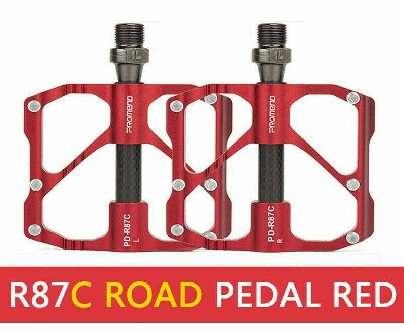 PROMEND 3 Bearings Bicycle Flat Pedal Carbon Tube Titanium MTB Road Bike Pedal