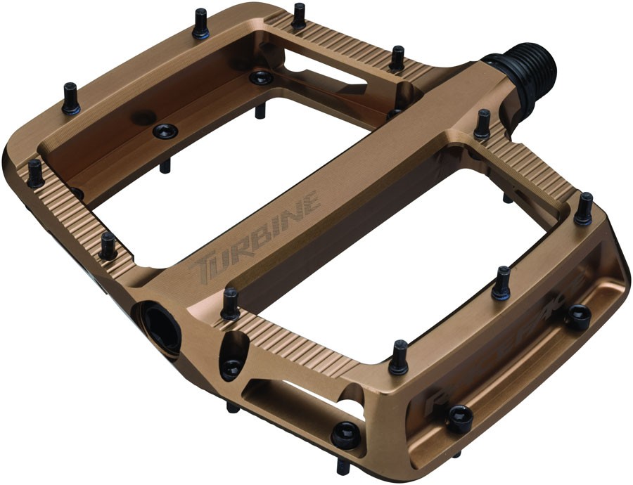 RaceFace Turbine Pedals – Platform, Aluminum, 9/16″, Kashmoney Gold