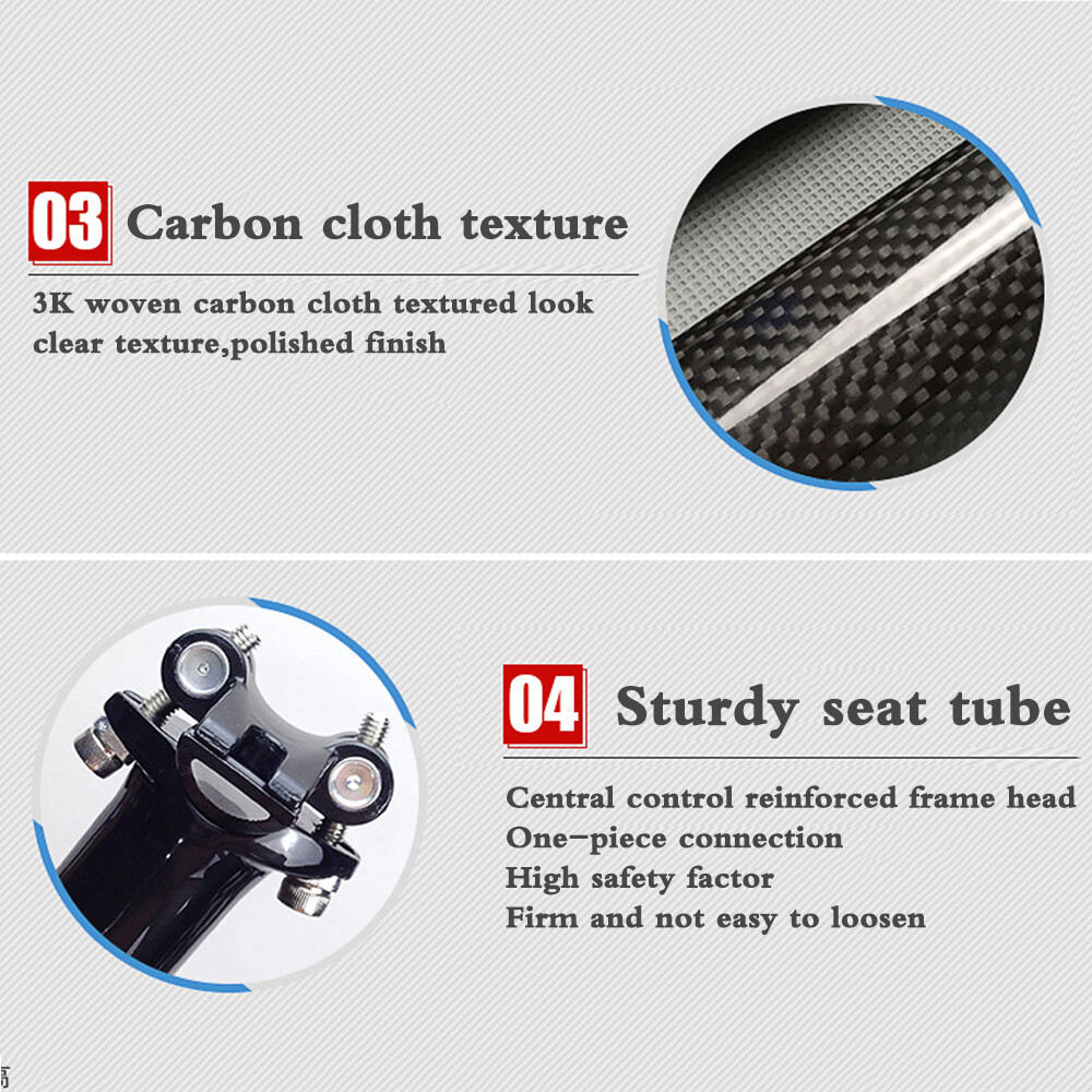27.2/30.8/31.6mm Seatpost Carbon Fiber 350/400mm MTB Road Bike Seat Post Clamp