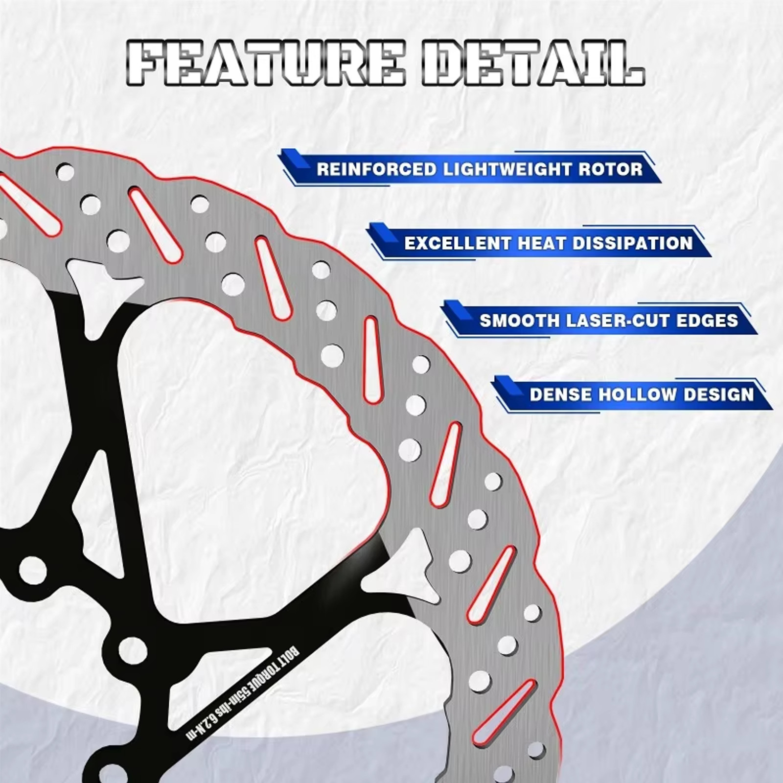 BUCKLOS Bicycle Disc Brake Rotor Hydraulic 140/160/180/203mm MTB Road Colorful