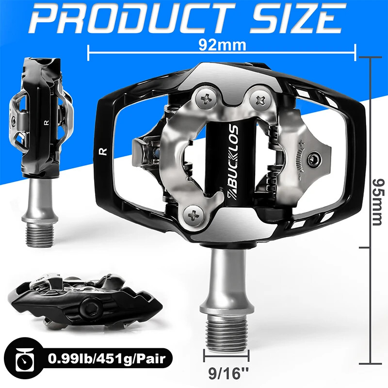 MTB Bicycle Lock Pedal 9/16» MTB Clipless Pedal for SPD Self-locking Pedals