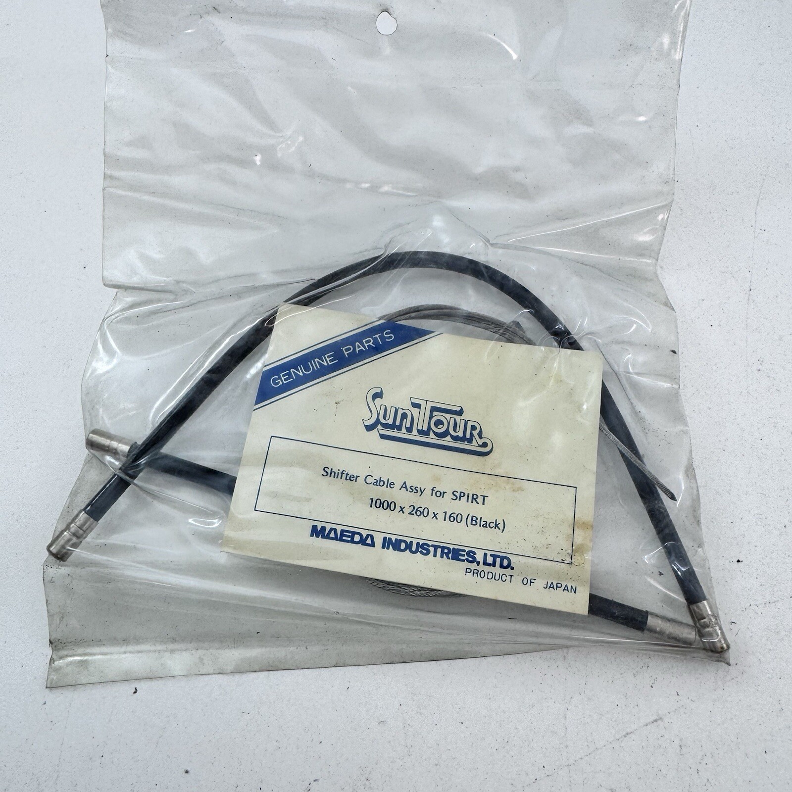 Vintage Suntour Shifter Cable For SPIRT NOS Black 1000 x 260 x 160 Bike S01