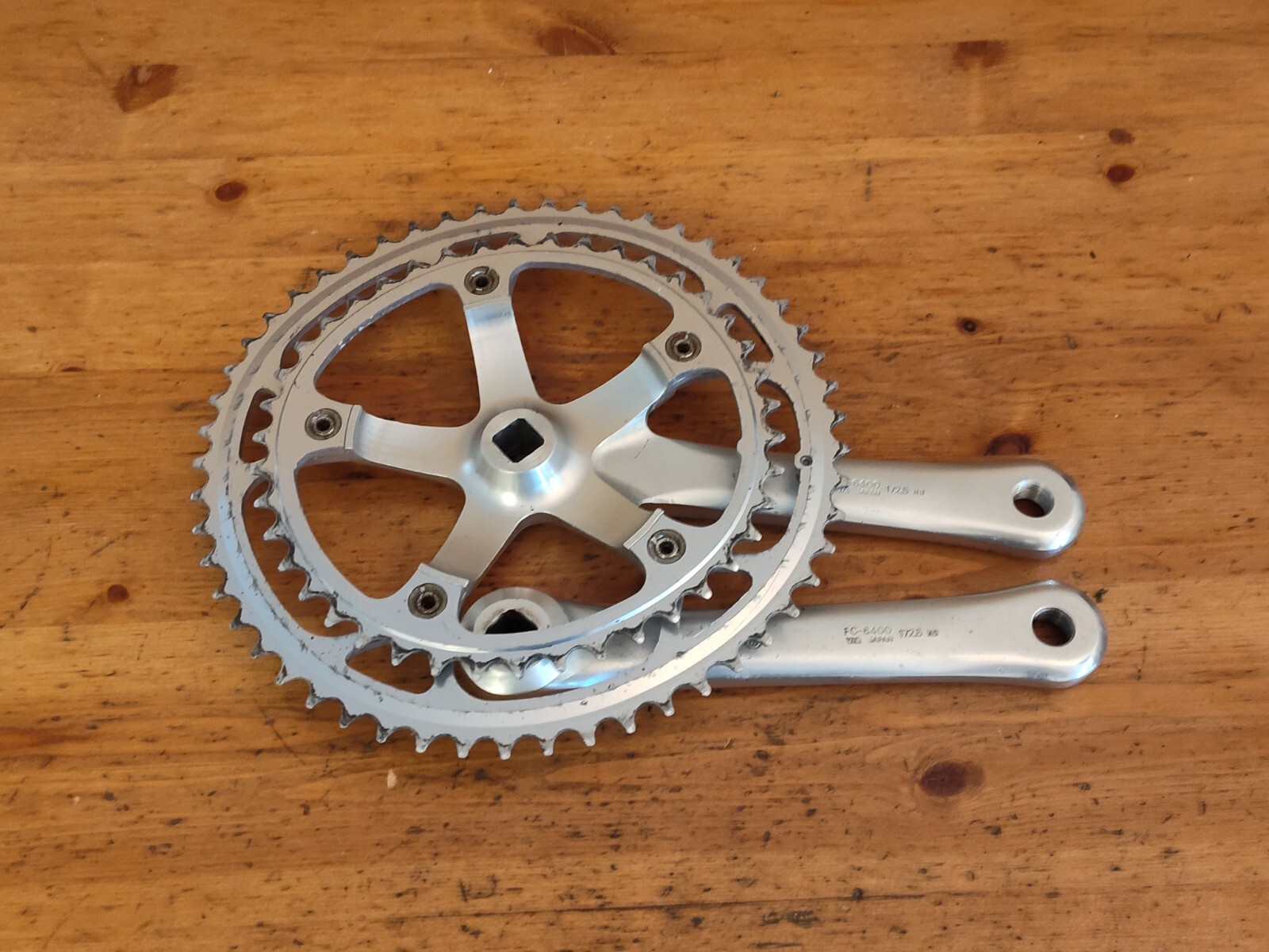 Shimano 600 6400 Crankset 172.5mm 53/42 Biopace Chainrings