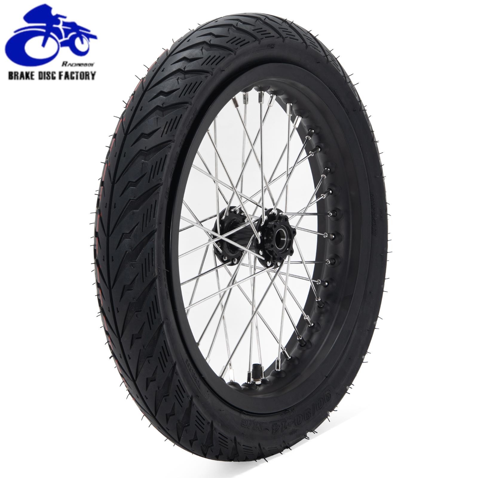 14″x2.15″ Spoke Wheels Rims CNC Hubs + Tire For Talaria Sting & XXX X3 Dirt Bike