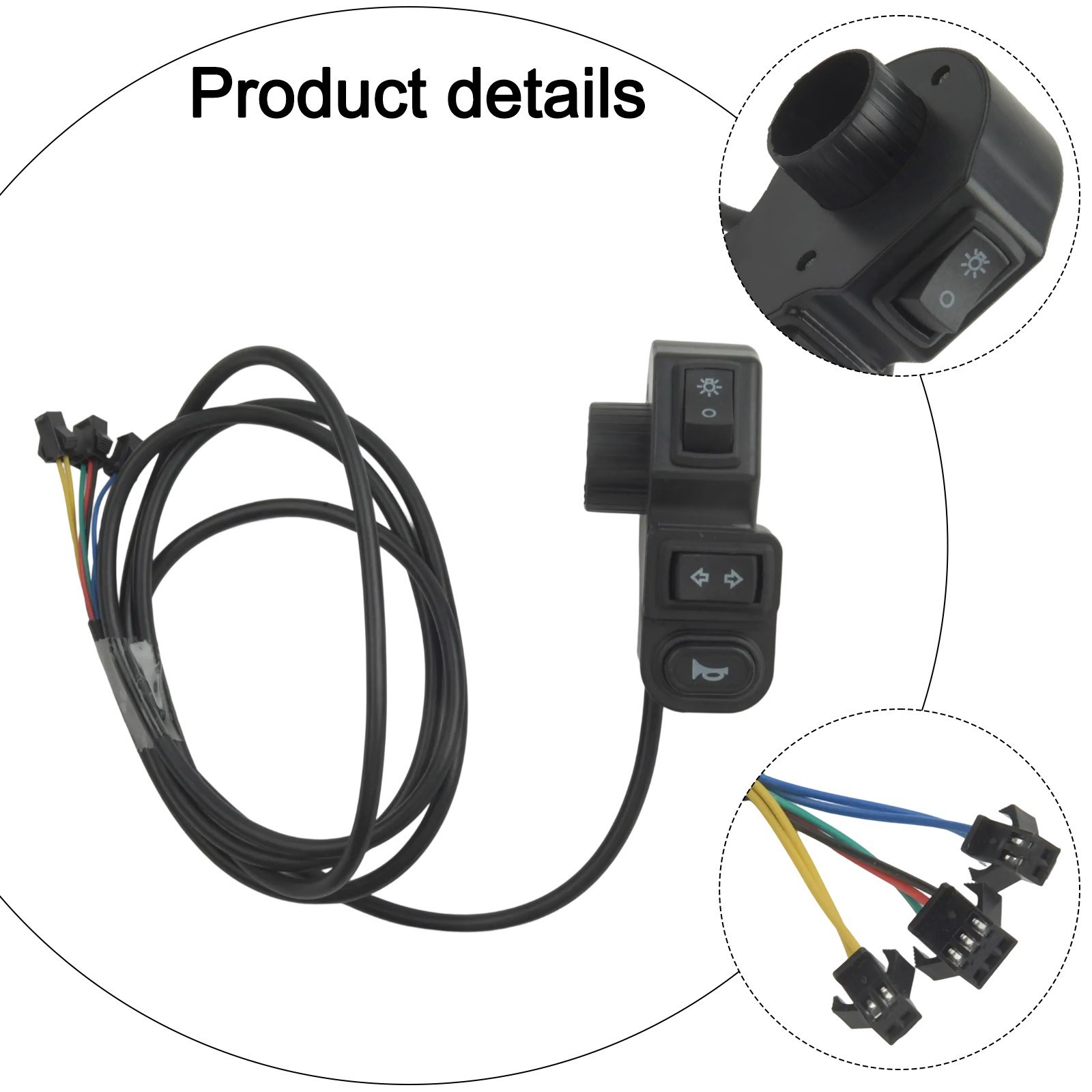 Ebikes Light Control Button with Turn Signal and For horn Functionality