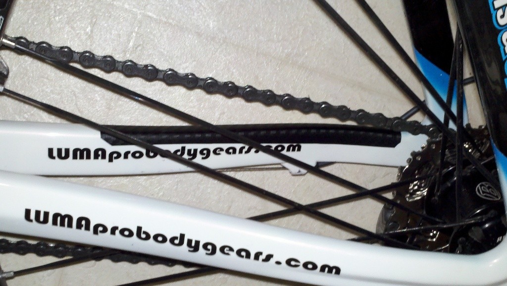 Carbon Fiber Bicycle Chainstay Protector 🚲+ 2 Frame Patches White Decal Sticker