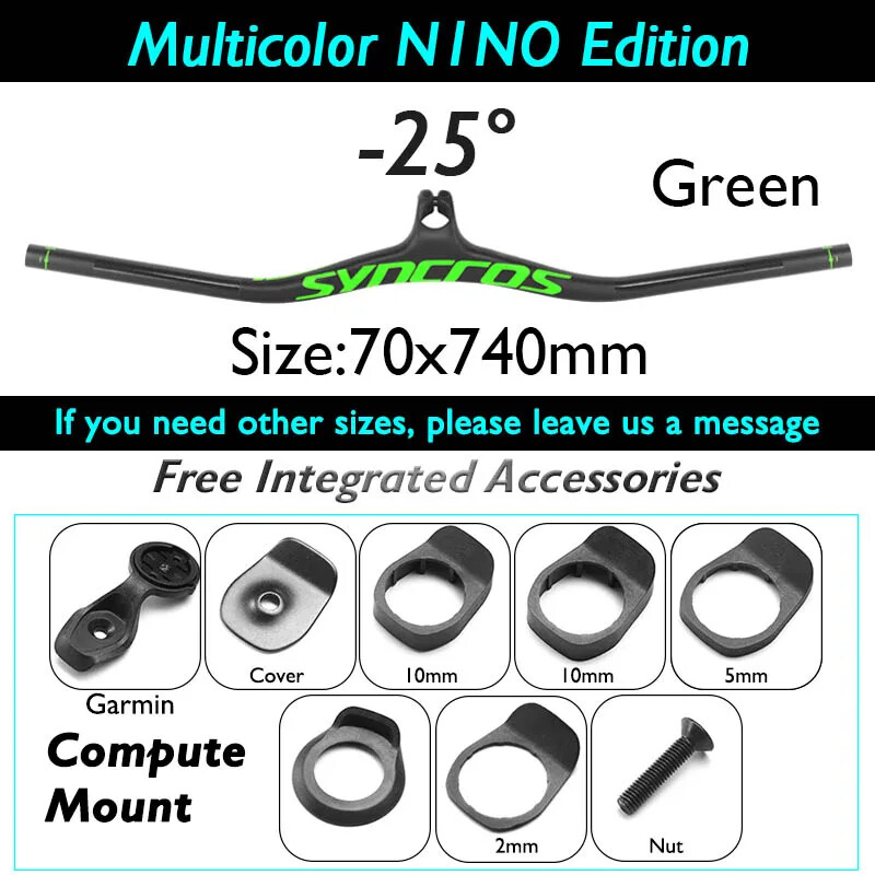 Carbon Fiber Mountain Bike Integrated Handlebar -8 -17 -25 Three Specifications