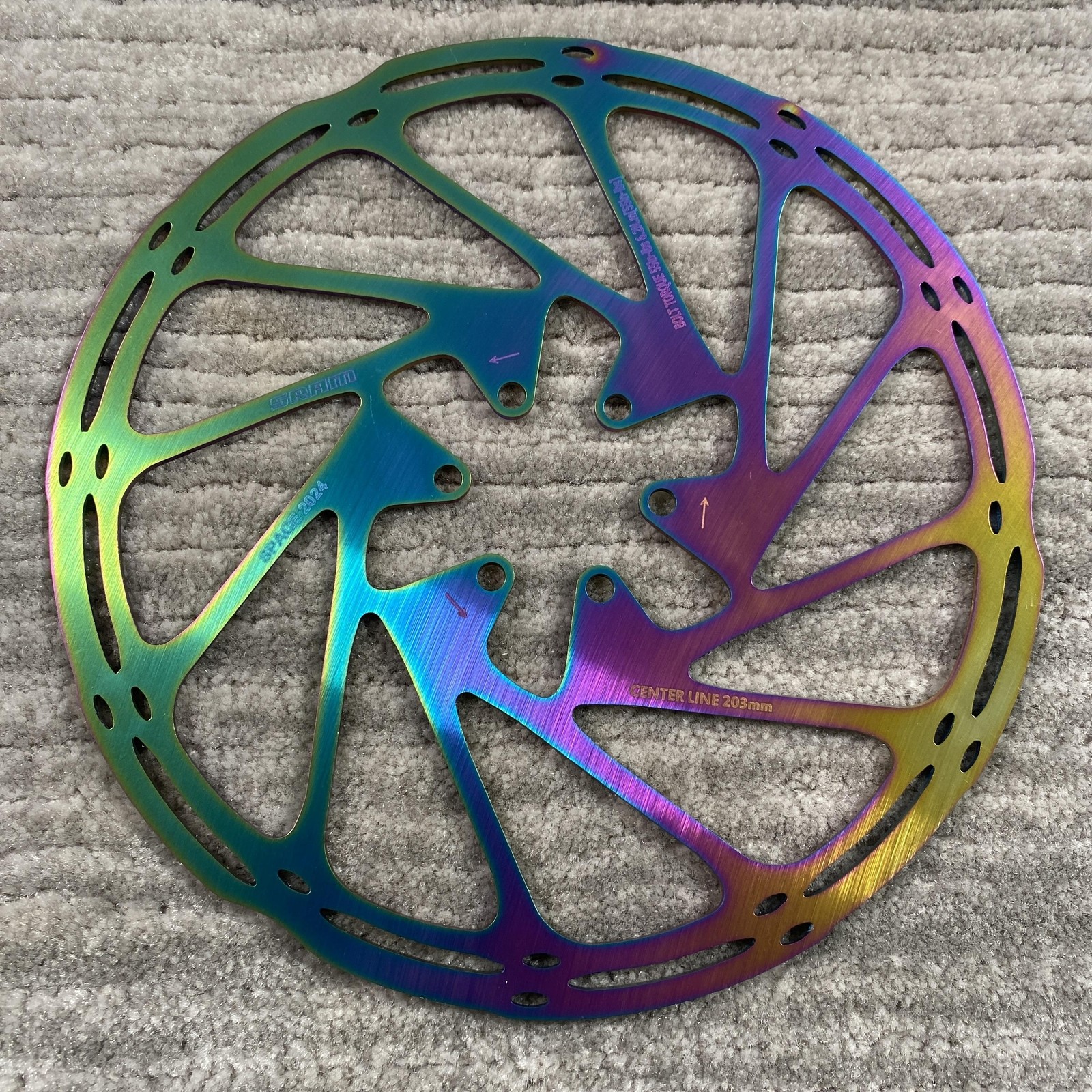 SRAM CenterLine Disc Brake Rotor 203mm 6-Bolt Multicolor Avid MTB Road Bike