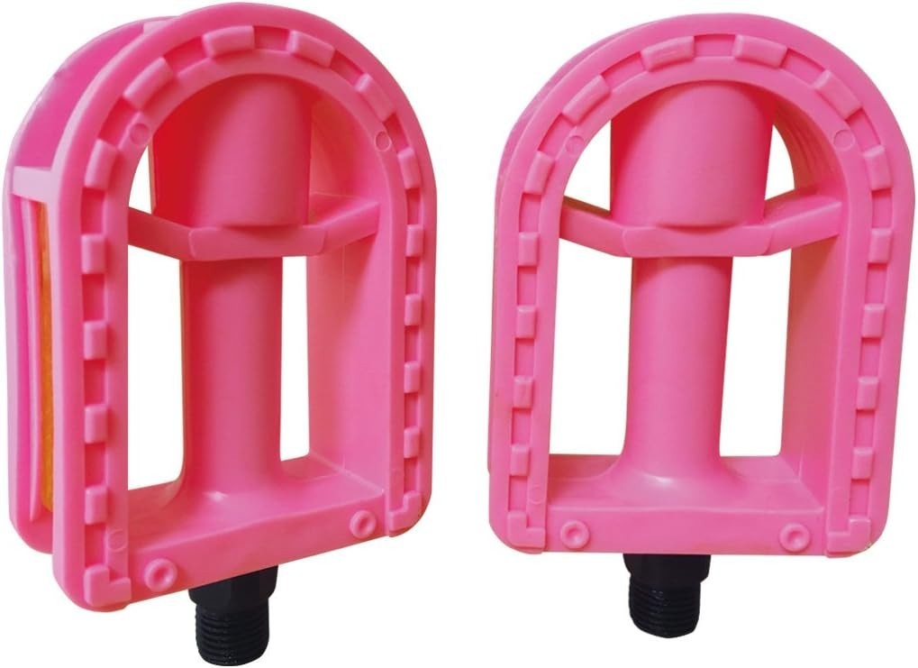Kid’s 1/2-Inch Bike Pedals Pair in Pink & Blue – Designed for 12″ & 14″ Bikes