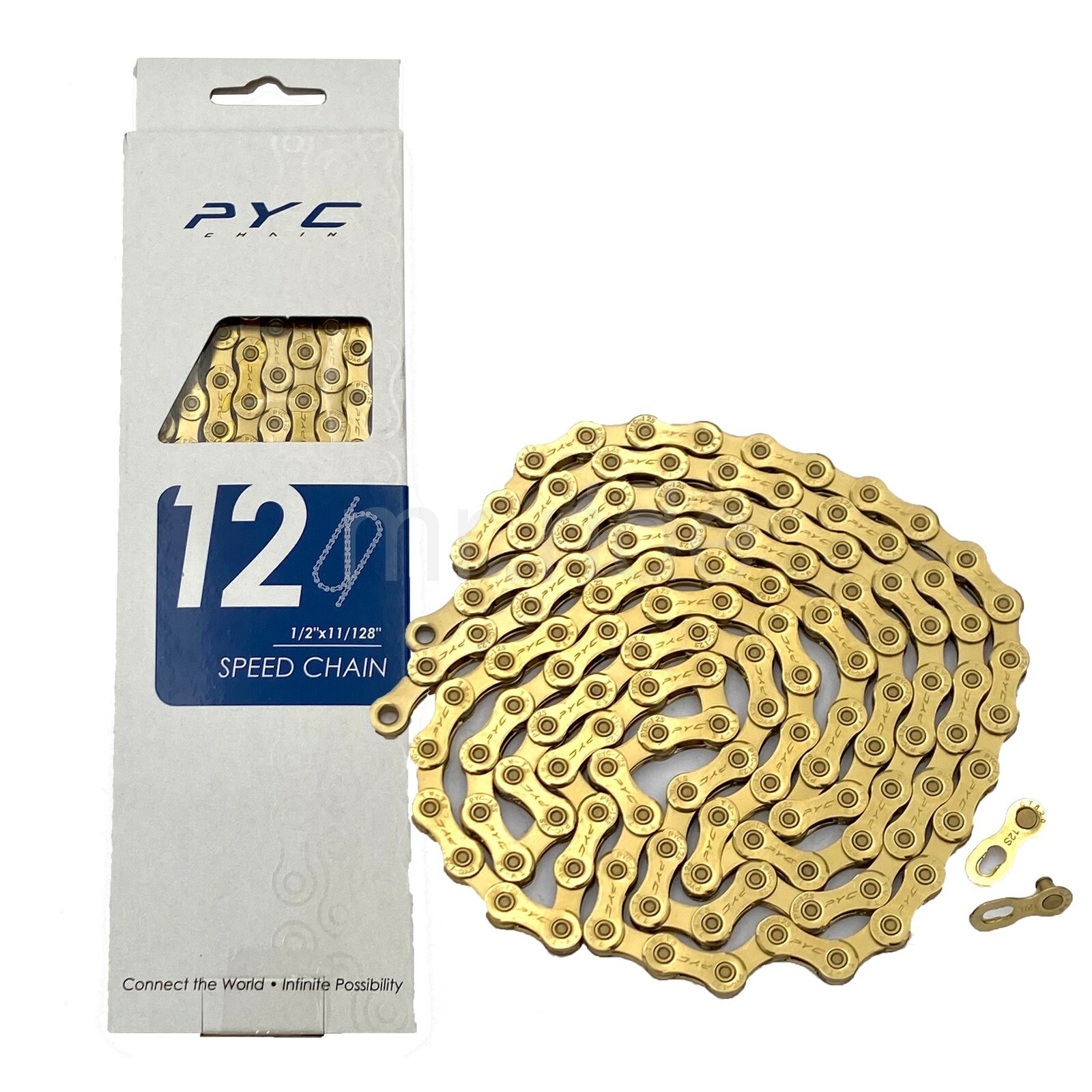 PYC Light Weight Bike 12 Speed Chains fit KMC X12/Shimano/Campy/Sram 126L Gold