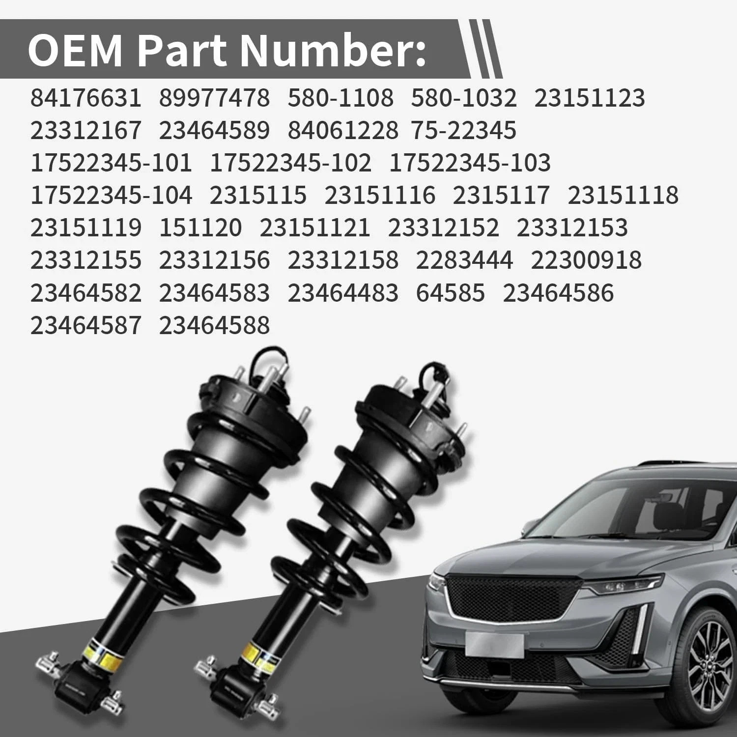 OEM Pair Front Shock Struts Assys Fit 2015-20 Escalade Yukon MagneRide 84176631