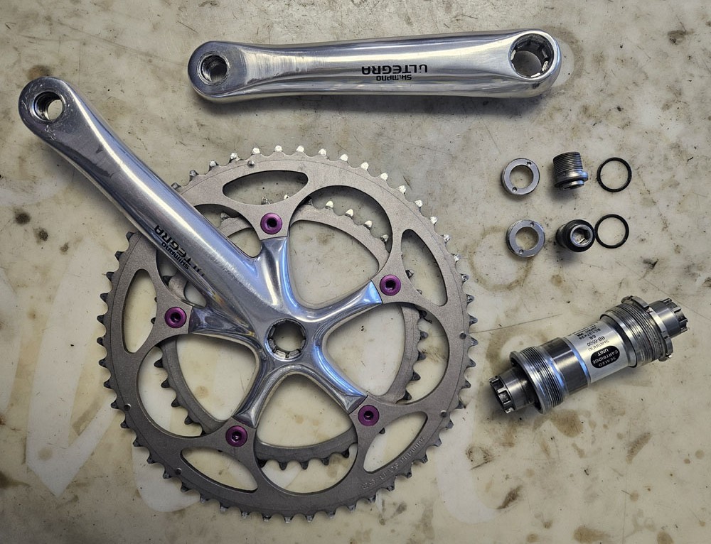 Shimano Ultegra FC-6500 Double Crankset, 172.5mm Arms, 53/39t, 130 BCD, Octalink
