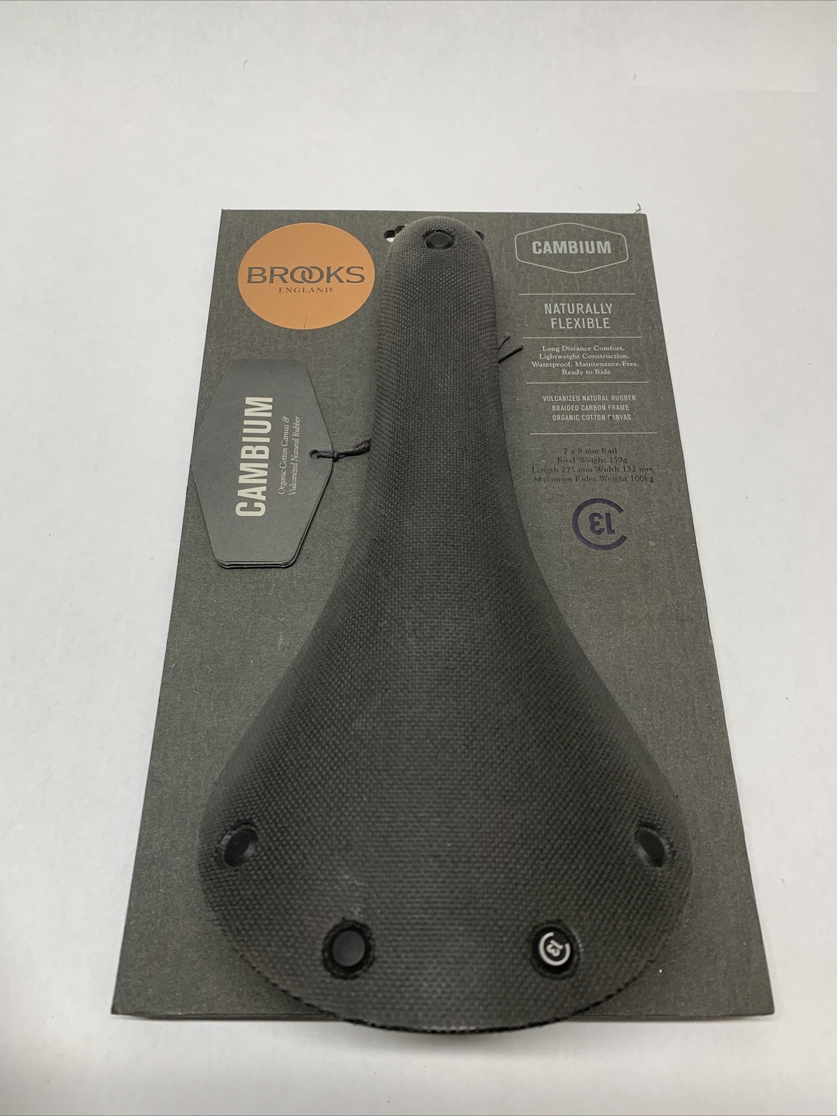 New Brooks Cambium C13 Road Bike Saddle Seat 132mm Carbon Rails Black MSRP $220