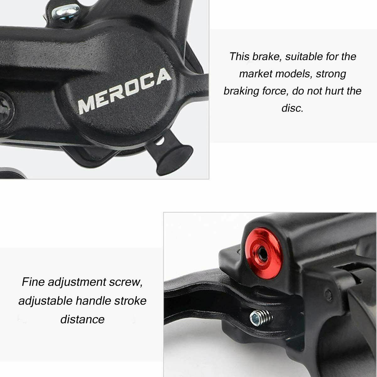 MTB Hydraulic Disc Brake Set Dual Piston Aluminum Alloy 800mm 1400mm Tubes