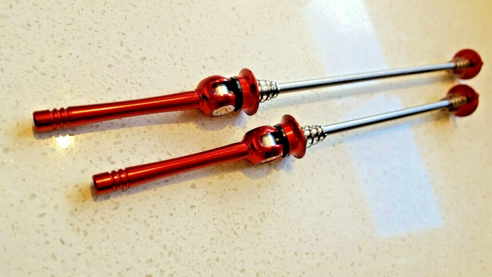 SKEWERS, Titanium & Alloy, «AEROZINE» 45 g, a pair, Quality, Strong & Red Anod.