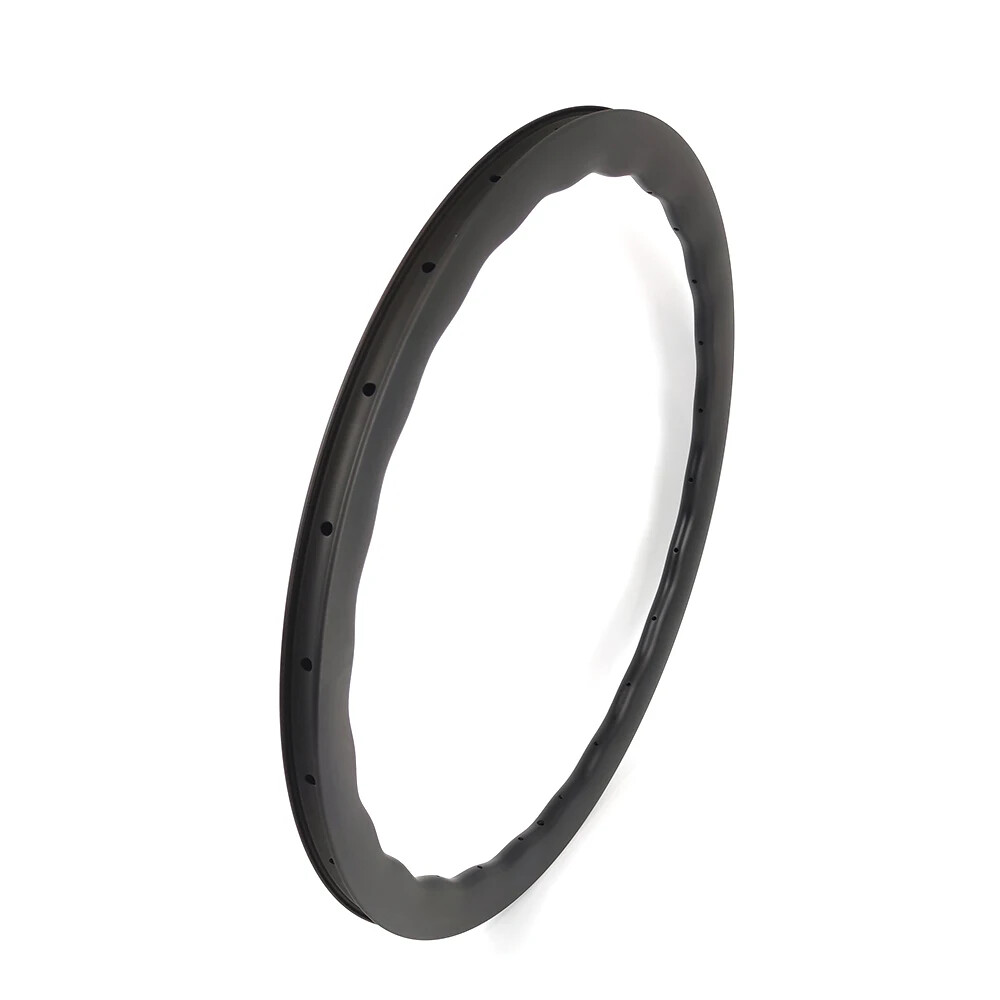 700C Gravel Bike Carbon Rim 24Holes 28mm Width 35-50mm Depth Clincher Tubeless