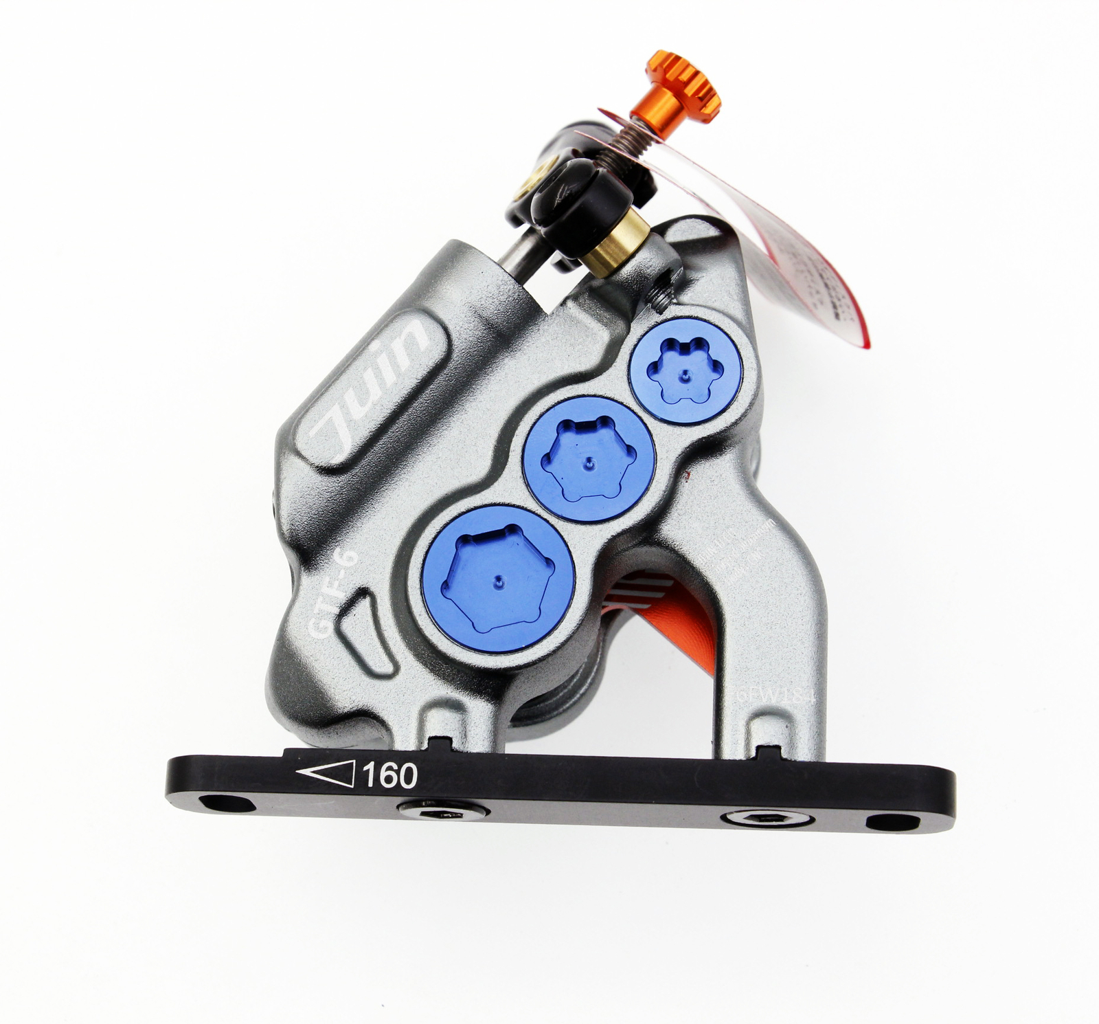 Juin Tech GTF6 Cyclocross Riding 6-Piston Hydraulic Brake Caliper Set Gray Bike