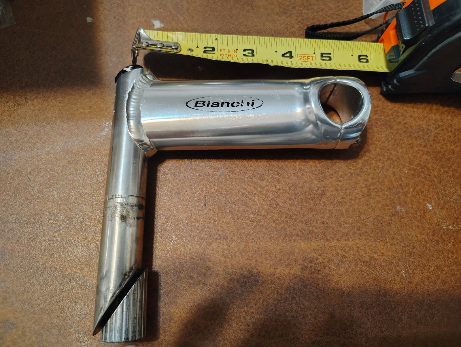 Vintage Chrome Silver Bianchi ITM Handlebar Quill Stem 120mm 25.4