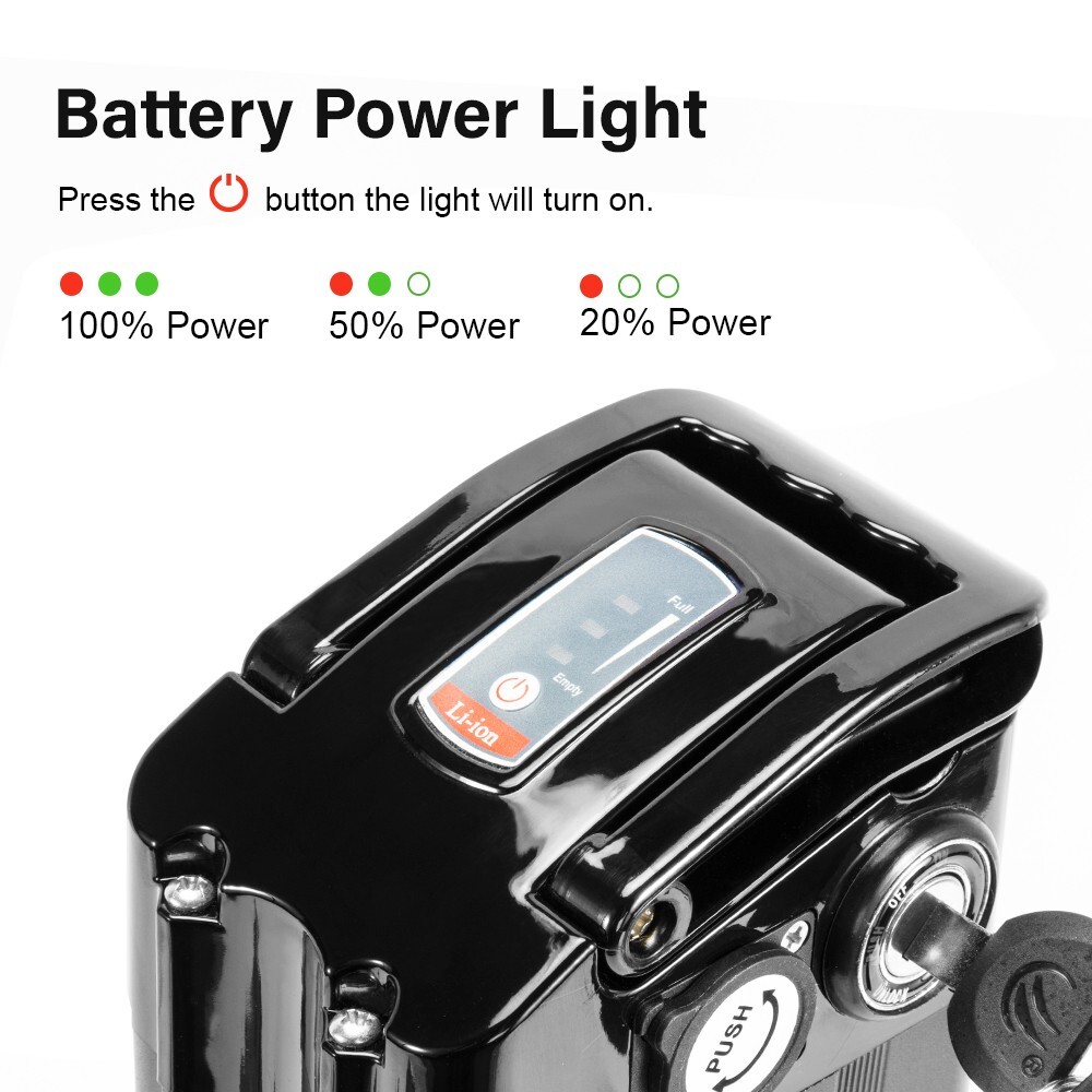 Silverfish Ebike Battery 36V 17Ah Lithium Electric Bike Battery for 200W-900W