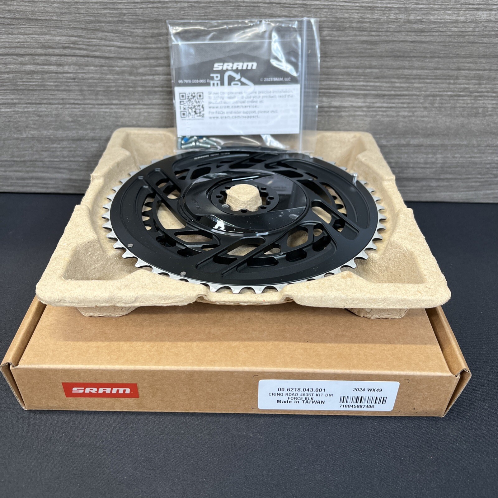 SRAM Force 2x Chainring Kit – 48/35t, 2×12-Speed, 8-Bolt, Direct Mount, Black