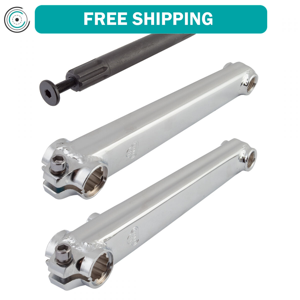 SE Bikes V-Ridge Series Crank Arm BB Axle Included 180mm 19mm Aluminum