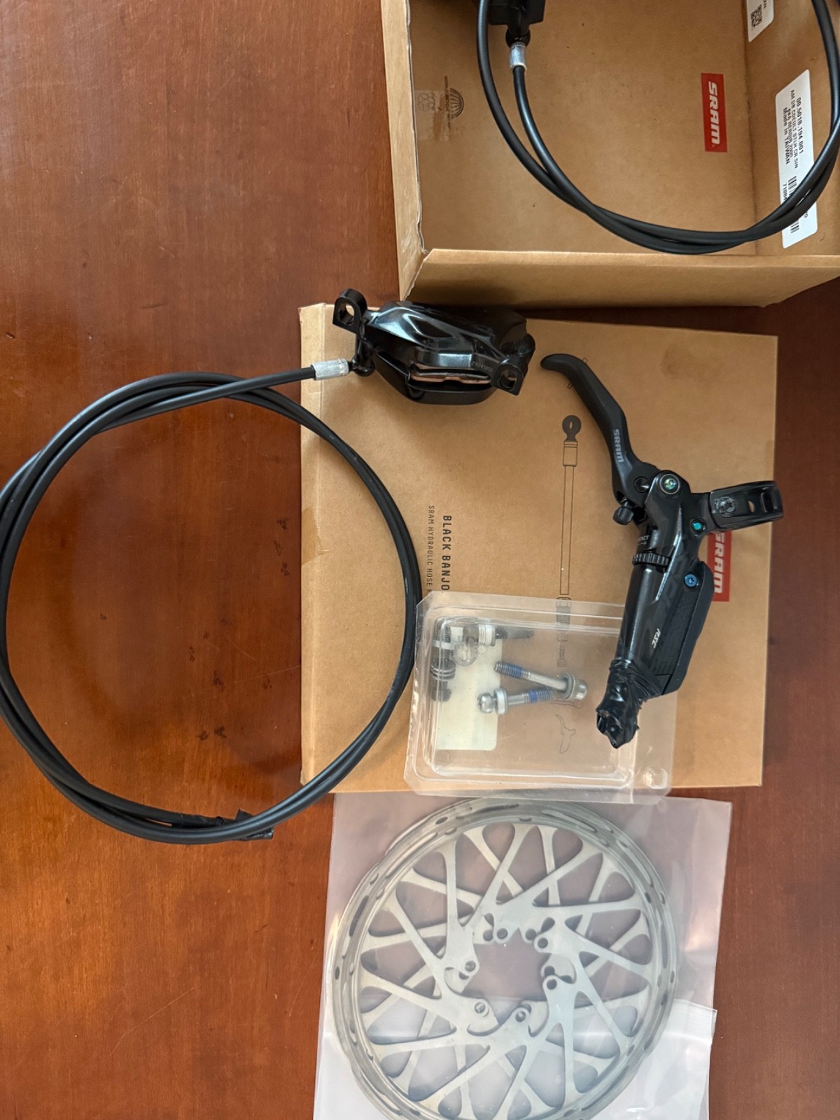 SRAM CODE RSC BRAKES FULL SET INCLUDES NEW REAR HOSE KIT 1800MM AND 200MM ROTORS