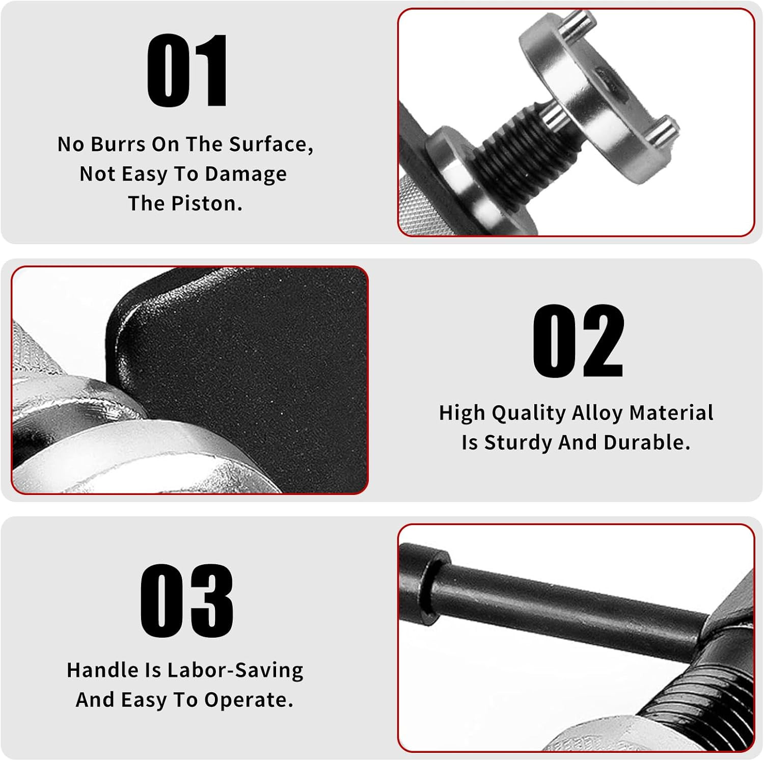 Car Brake Piston Wind Back Tool, 3Pcs/Set Brake Caliper Piston Rewind Tool, Auto