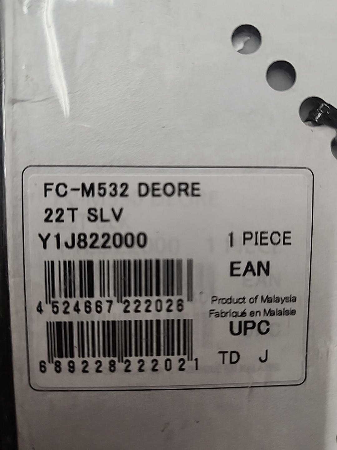 Shimano Chainring 3x9s 64mm 22t New