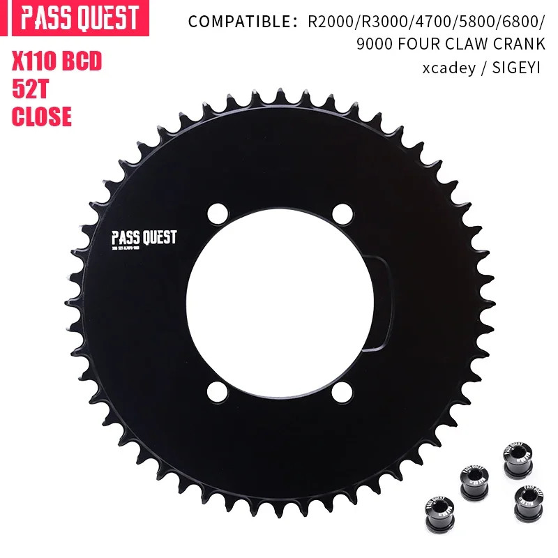 1X110 BCD Road Bike Single Chainring 4-bolt for AERO Axs Chain for SHIMANO 4700