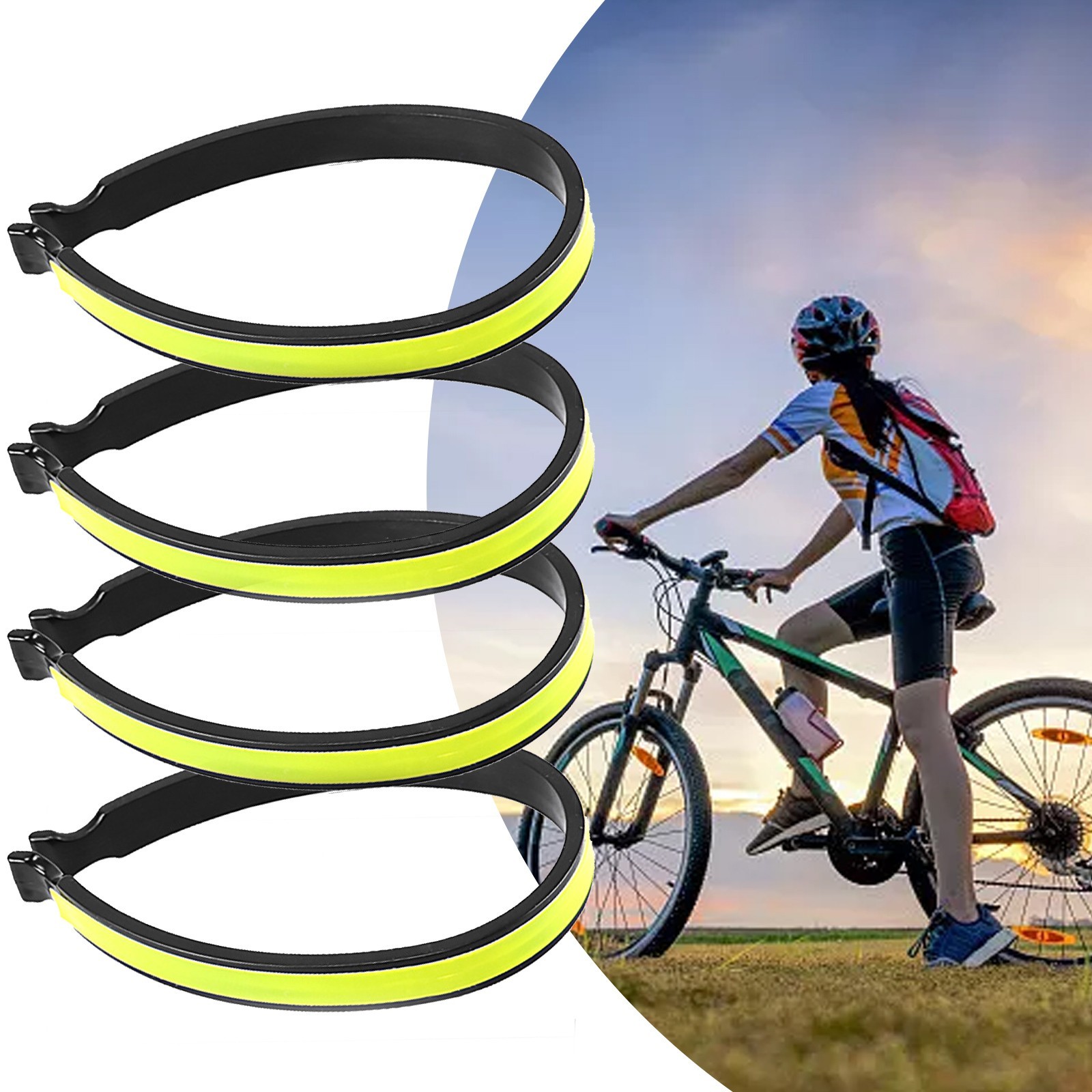 Reflective Clips Bicycle Pants Clip 10.1 Cm X 1.1 Cm Reflective Strips Hot Sale