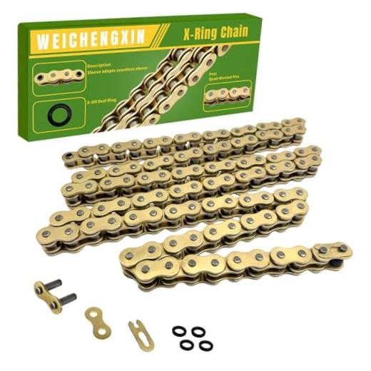 Gold 520 X-Ring Chain – UniversalEnhanced Durability & Performance 106 Links 1