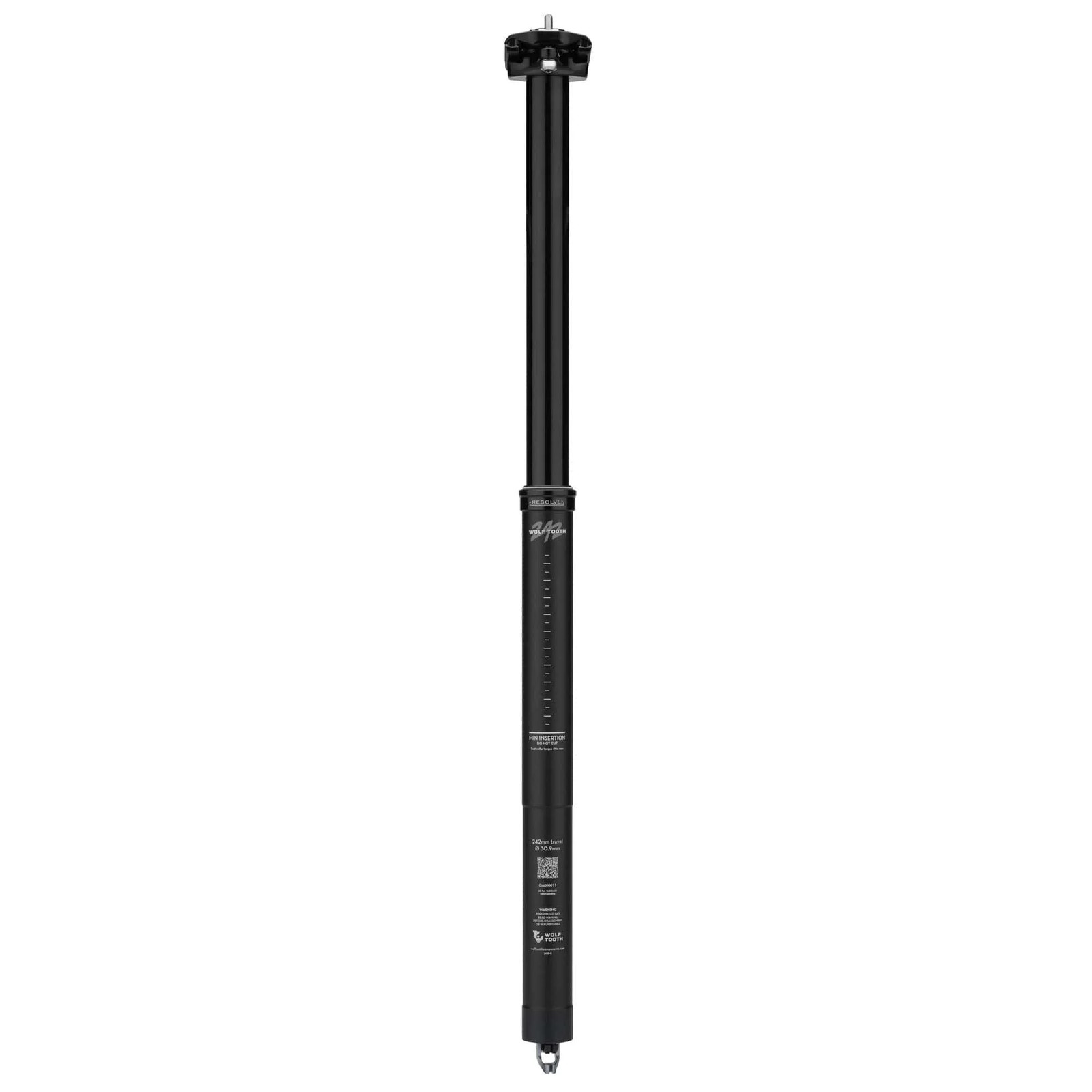 Wolf Tooth Resolve Dropper Seatpost – 30.9, 242mm Travel, Black, Rev 2