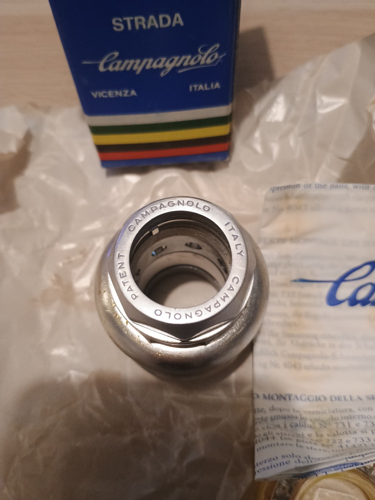 Nos Nib Campagnolo Super Record Headset 1′ Ita Steering Series New 25.4*24F
