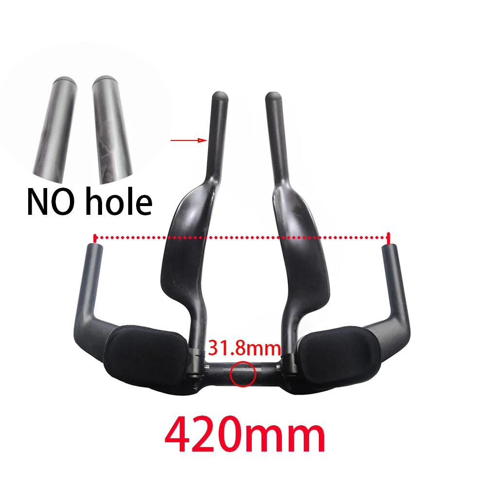 Carbon Fiber TT Road Bicycle Handlebars 31.8×400 420 440mm Caliber Triathlon Bar