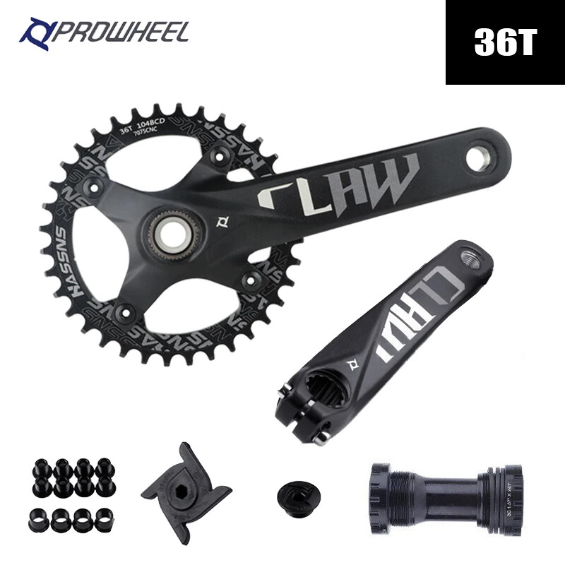 Crankset Hollowtech Crank Arms for Mountain Bike Chainring 104 Bcd 32/34/36T