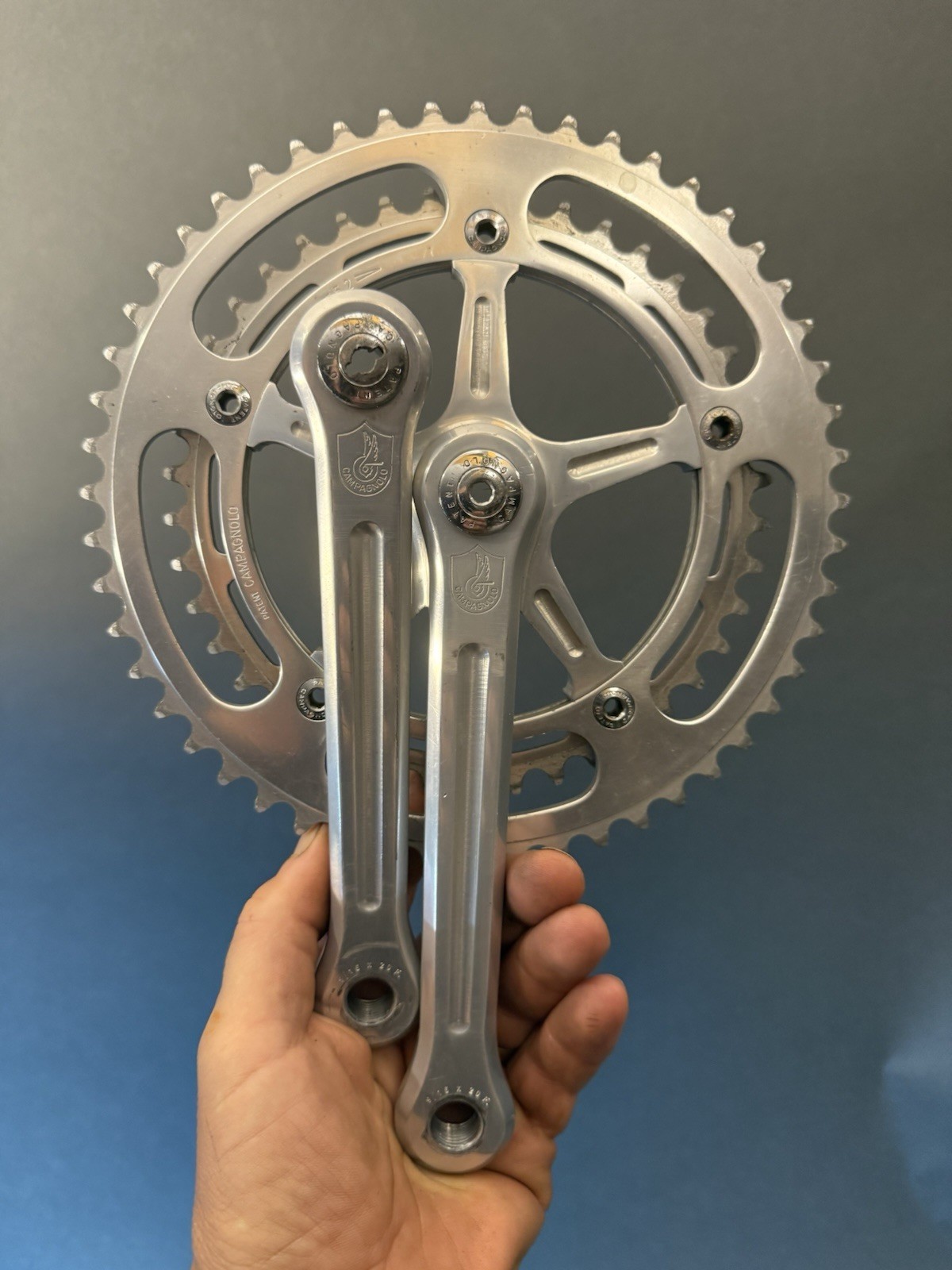 ~ Vintage Campagnolo Nuovo Record Strada Crankset 52/42T 170mm – No Date ~