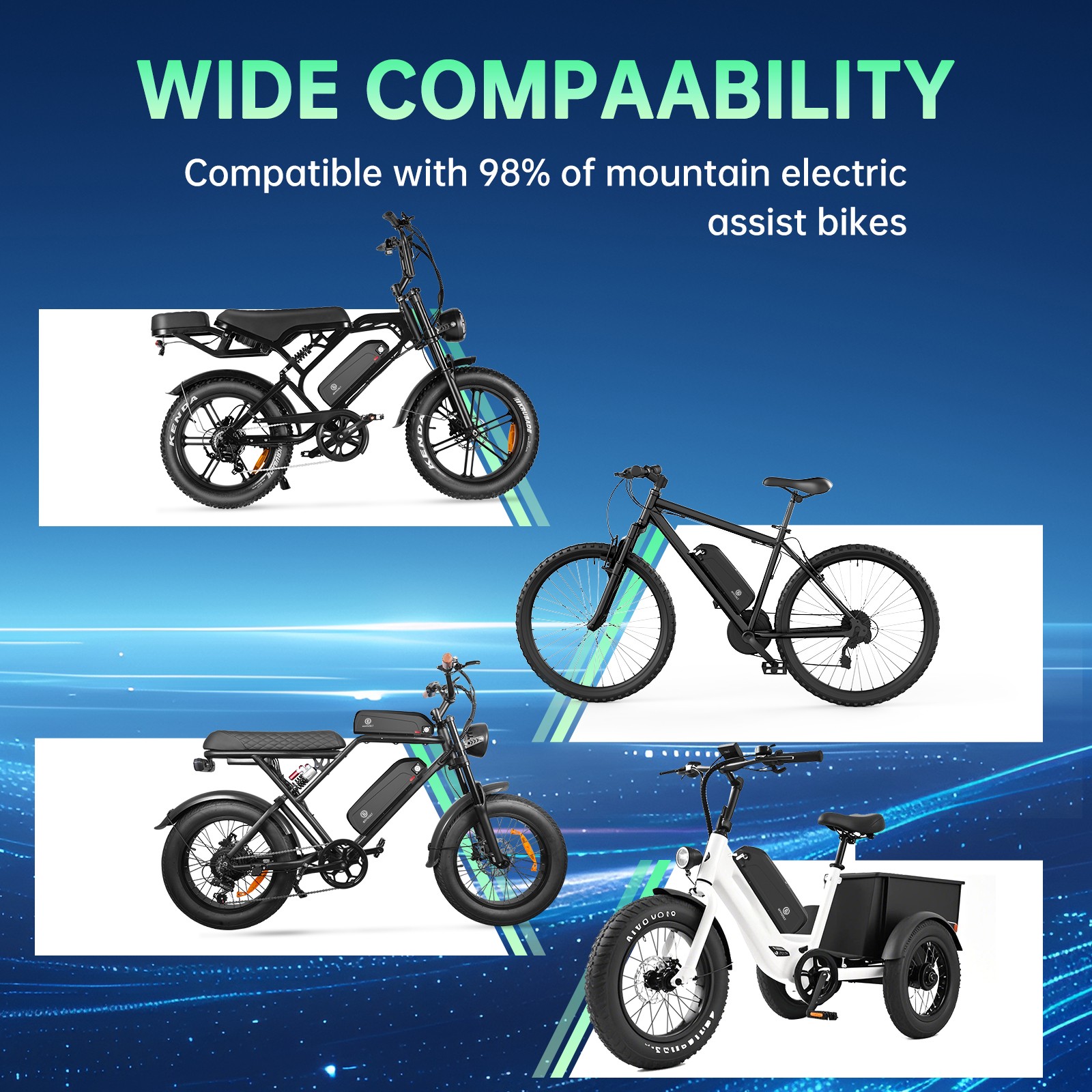 Ebike battery 36V 13Ah 15Ah electric bicycle Li-ion b-attery pack for 500W motor