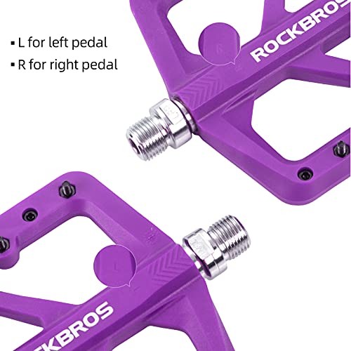 Mountain Bike Pedals MTB Pedals Lightweight Nylon Composite Bicycle Purple