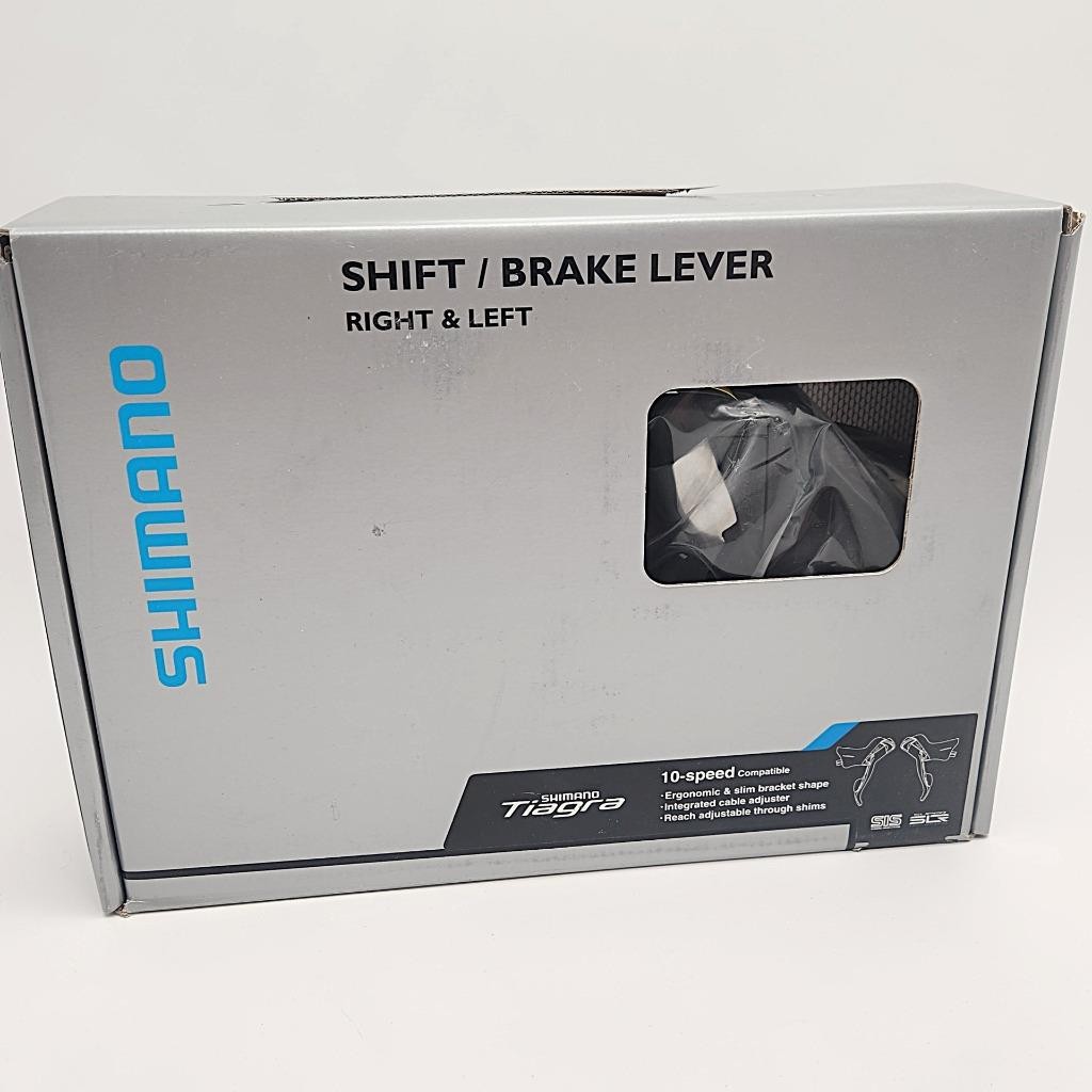Shimano Tiagra ST-4600 2×10-Speed Road Bike Shift Lever Set Black / Silver OPEN