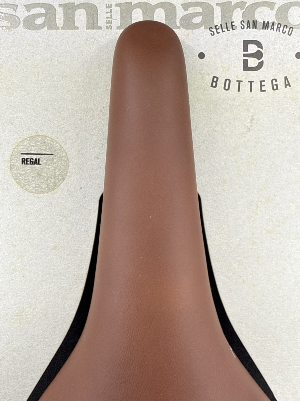 NOS Selle San Marco REGAL Brown Leather Saddle Chrome Accents Cro-Mo Rail