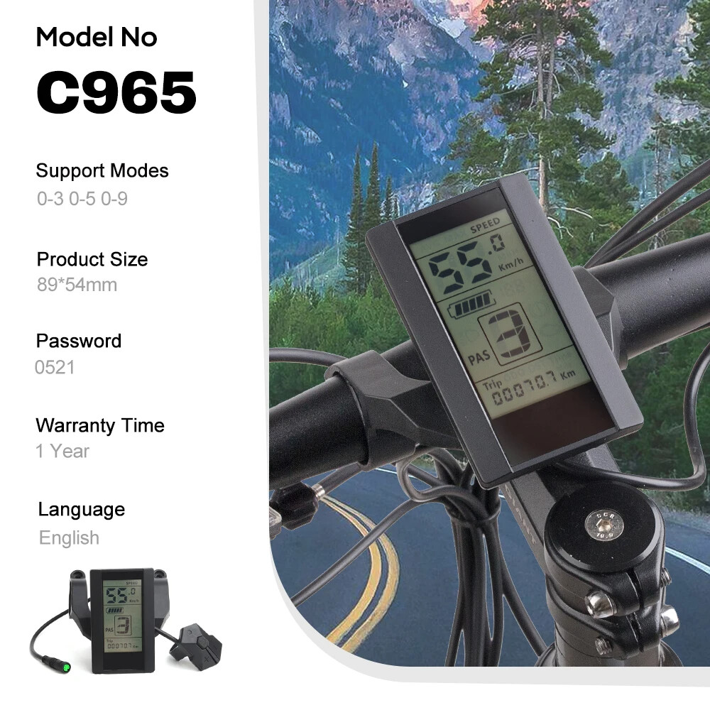 Bafang Display C965 for BAFANG BBS01B BBS02B BBSHD Mid Drive Motor