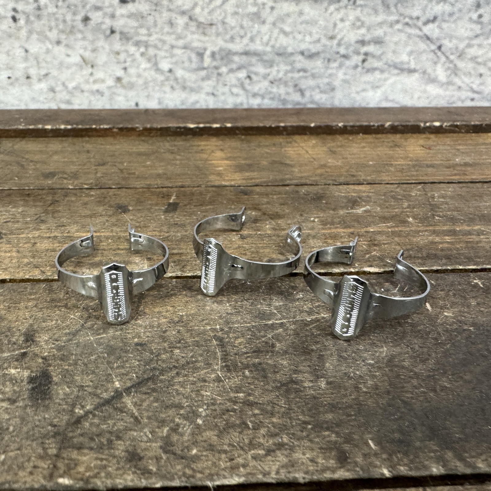Vintage Shimano Down Tube BRake Clip Cable Clamp Set 1″ 25.4 Road No Screws