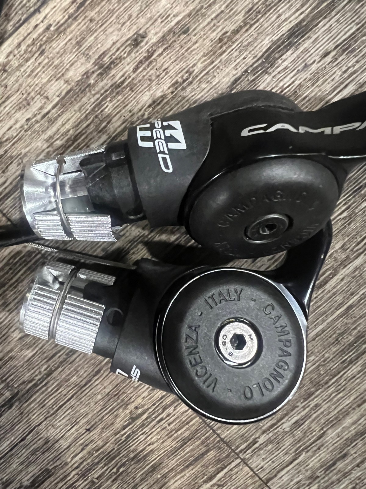 Campagnolo Carbon 11 speed bar end shifters for time trial/triathlon bike