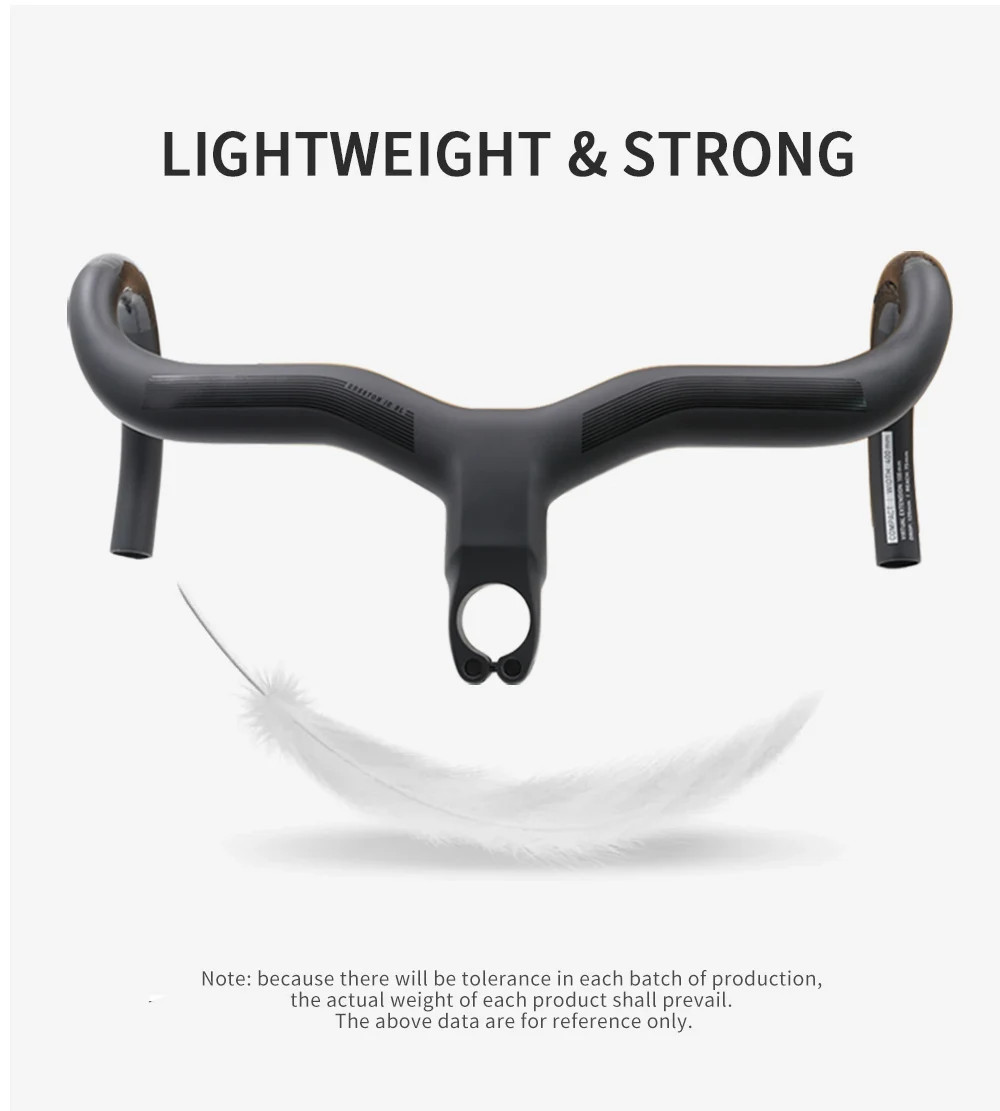 Carbon Fiber Road Bike Drop Bar Short Reach Shallow Bend 380-440mm Width